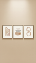 Curated Art Print Trio Set Botanical Line Work